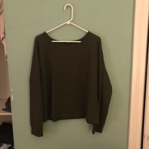 Army green cozy long sleeve tee